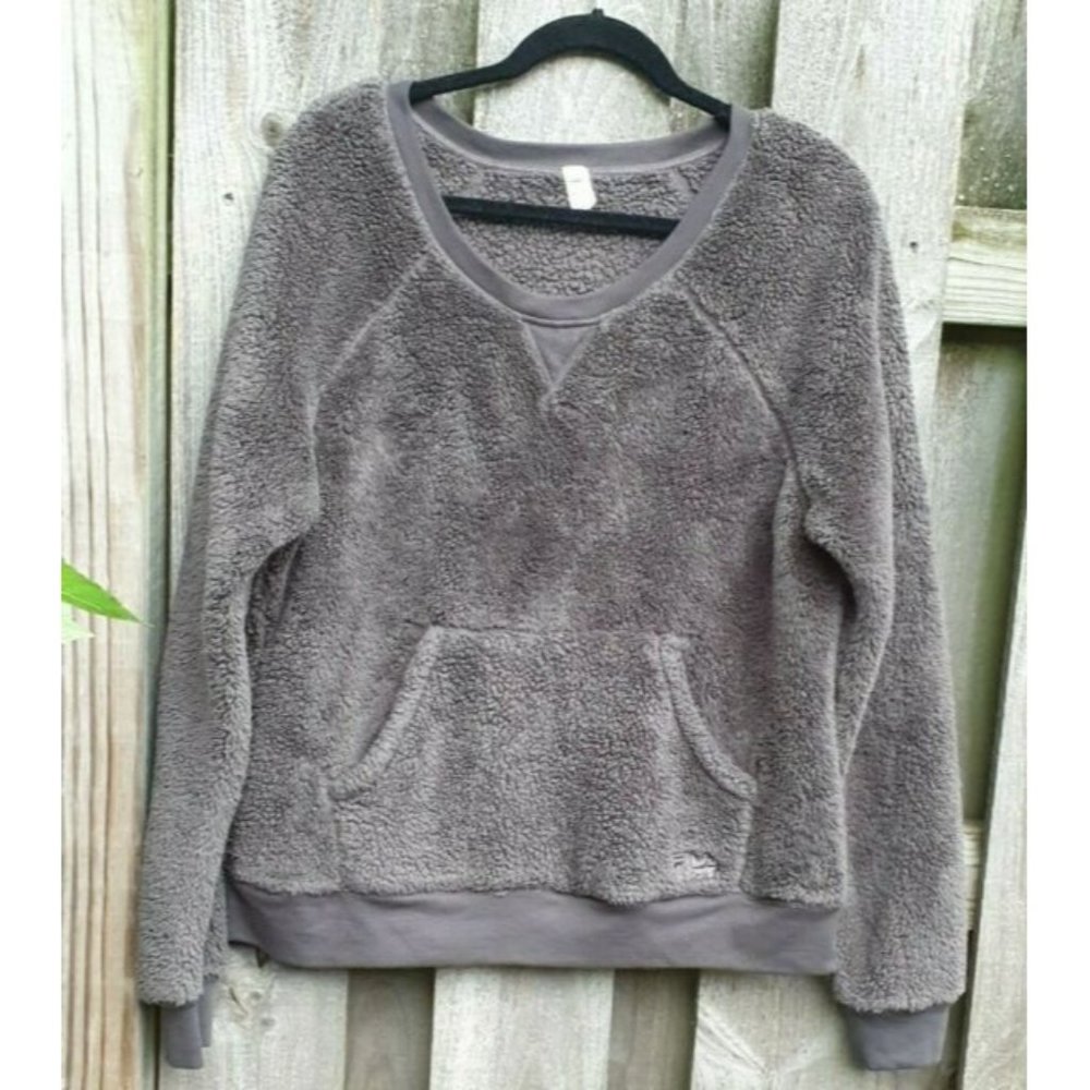Fila Fleece Pullover Faux Fur Size Large Unisex